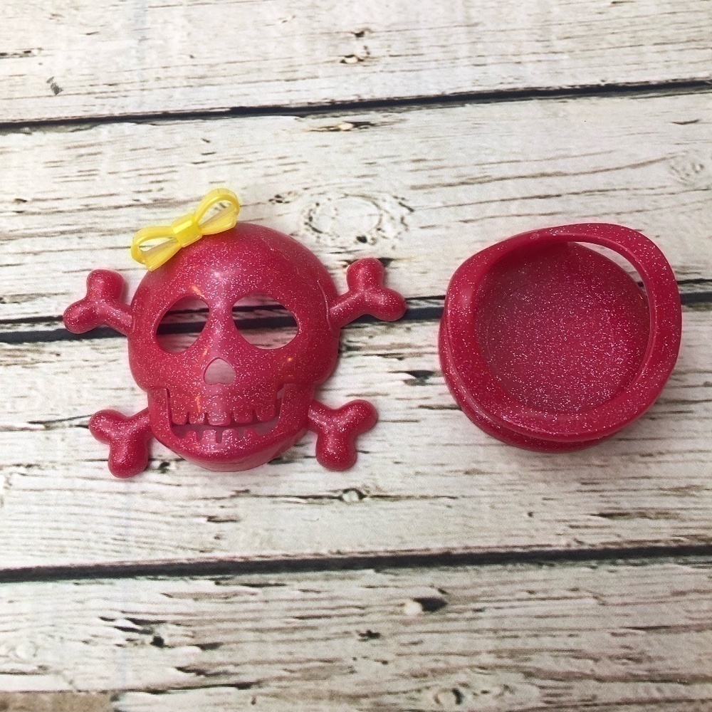 Bath & Body Works Car Fragrance Holder Vent Visor Clip Pink Skull - Picture 2 of 4